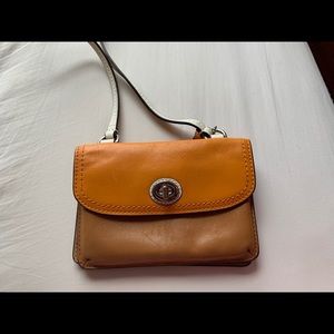 Coach Tan & Orange Crossbody